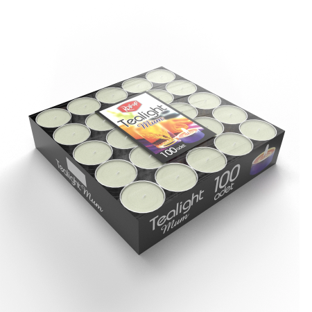 Roll-up Beyaz Tealight Mum 8gr 100lü - Roll-up
