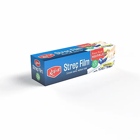 Roll-up Kayar Bıçak Hediyeli Streç Film 30cm x 300m 9 mic - Roll-Up