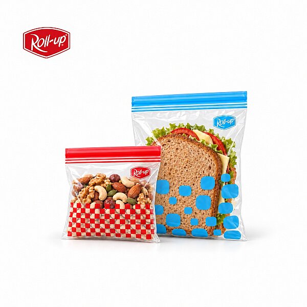 Roll-Up Çift Kilitli Buzdolabı Poşeti 0,4+1 Litre 30 Adet - 1