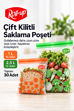 Roll-Up Çift Kilitli Buzdolabı 1 L+2,5 Litre 30 Adet - 4