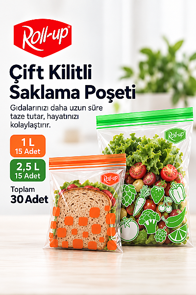 Roll-Up Çift Kilitli Buzdolabı 1 L+2,5 Litre 30 Adet - 4