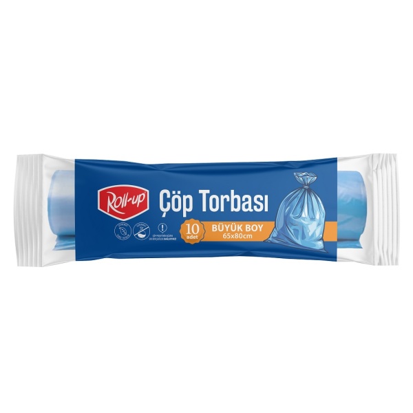 Roll-up Çöp Torbası Büyük 65x80cm 10 Adet - 1