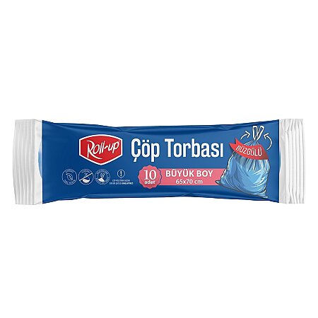 Roll-up Çöp Torbası Jumbo 80x110cm 10 Adet - Roll-Up