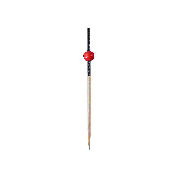 Roll-up Dekoratif Bambu Kürdan Siyah Üstü Kırmızı Top 12cm 50 Adet - 2