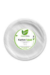 Roll-up Doğa Dostu Karton Tabak 22cm 6lı - Roll-up