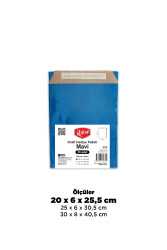 Roll-up Kraft Hediye Paketi Mavi 20x6x25,5x4,5 25li - Roll-up