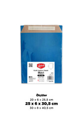 Roll-up Kraft Hediye Paketi Mavi 25x6x30,5x4,5 25li - Roll-up