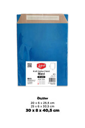 Roll-up Kraft Hediye Paketi Mavi 30x8x40,5x4,5 25li - Roll-up