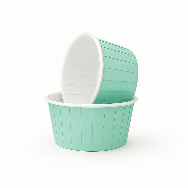 Roll-up Muffin Kek Kapsülü Mat Mint Yeşili 50 Adet - 1