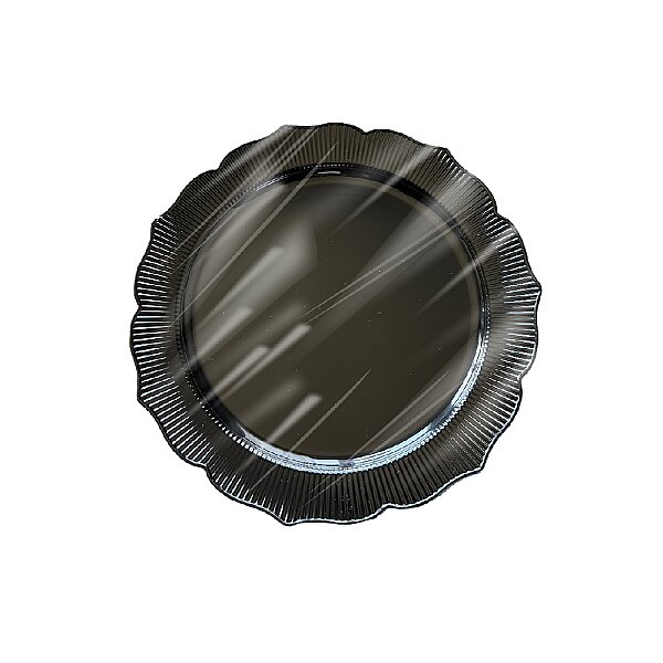 Roll-Up Plastik Kalın Tabak Büyük 26cm Siyah 6 Adet - 1