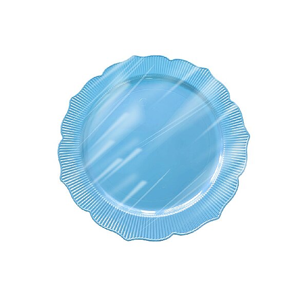Roll-Up Plastik Kalın Tabak Küçük 18 cm Mavi 6 Adet - 1