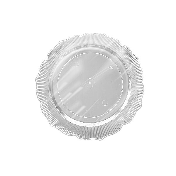 Roll-Up Plastik Kalın Tabak Küçük 18 cm Şeffaf 6 Adet - 1