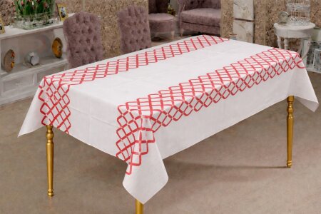 Roll-up Rulo Kağıt Masa Örtüsü Kırmızı Kareli 100 x 150cm 16 Yaprak - Roll-up